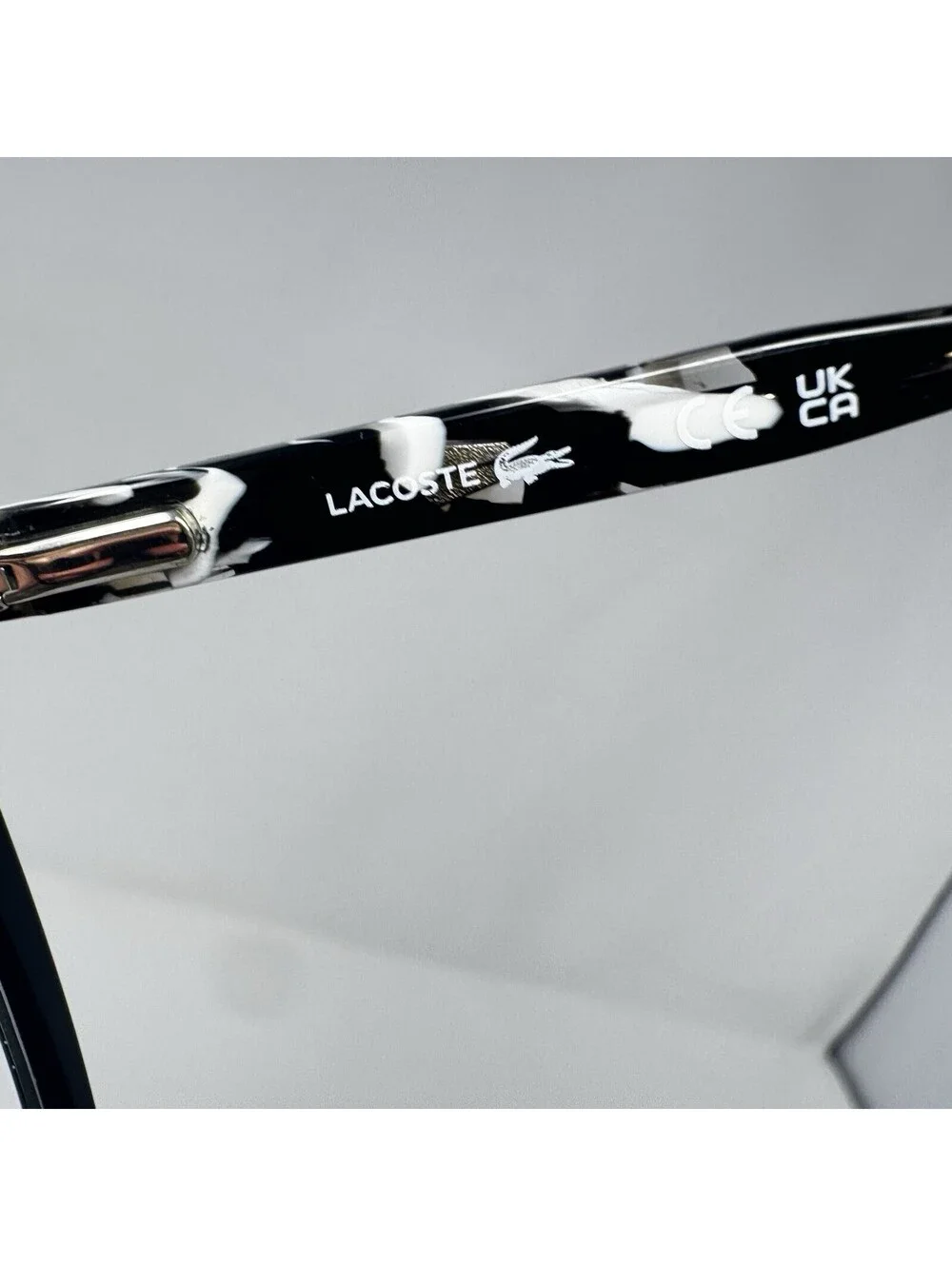 Lacoste L2884 001 Black White Marble Eyeglass Frames Only 57-20-145